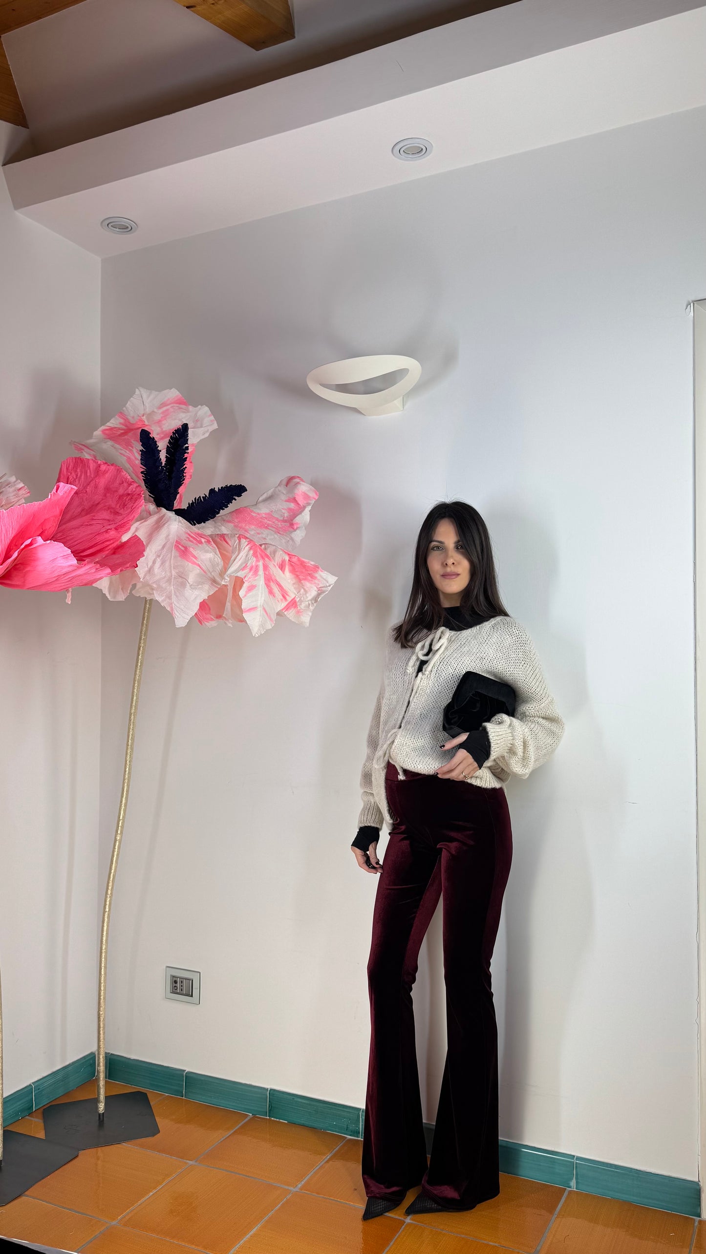 Pochette in velluto media