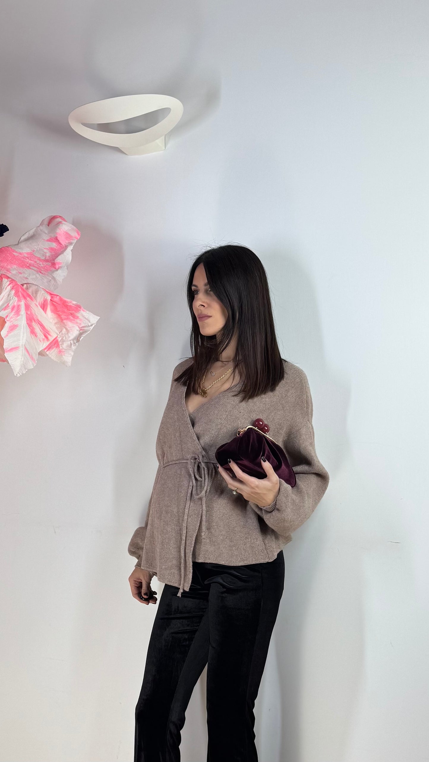Pochette in velluto mini