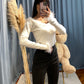 Maglia con piume
