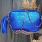 Borsa in pelle lurex