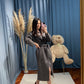 Cappotto grigio spigato